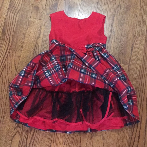 Laura Ashley Red Plaid Dress. - Picture 5 of 6